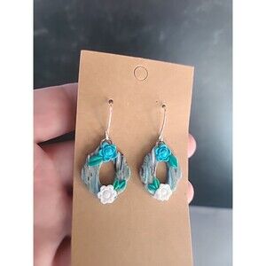Polymer Clay Floral Dangling Earrings New
